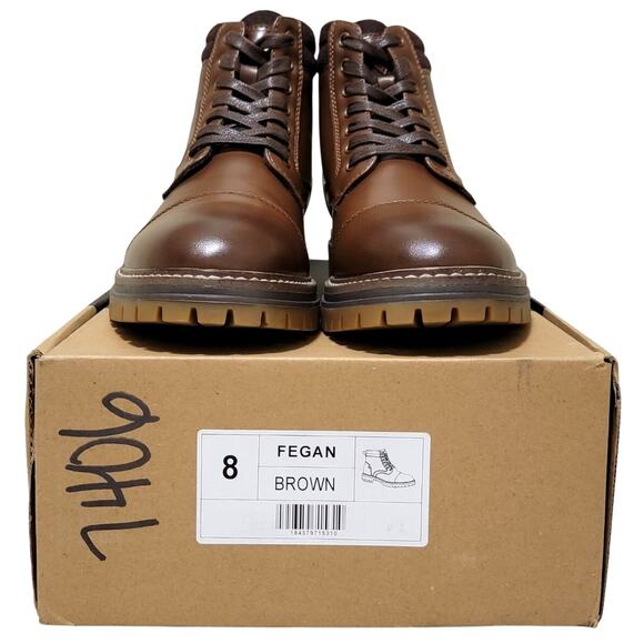 Vance Co. Men Fegan Cap Toe Ankle Combat Work Boots Size US 